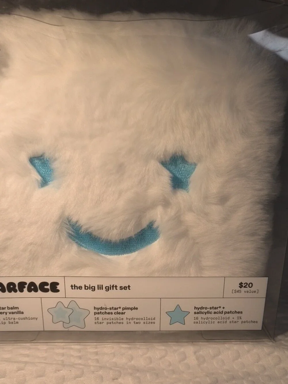 Starface The Big Lil Gift Set White Fuzzy Bag Kids Accessory Gift Set